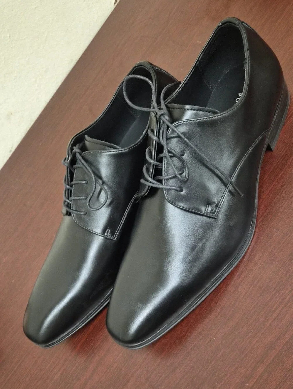Perry Ellis Men’s Black Leather Dress Shoes Size 10